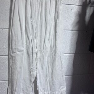 Oh My Gauze! Crisp White Pants